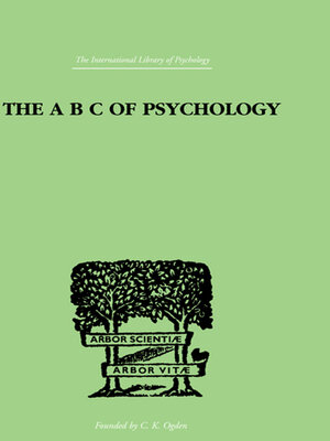 cover image of The a B C of Psychology